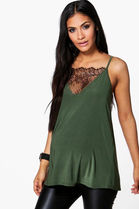 Maternity Layla Lace Insert Strappy Cami